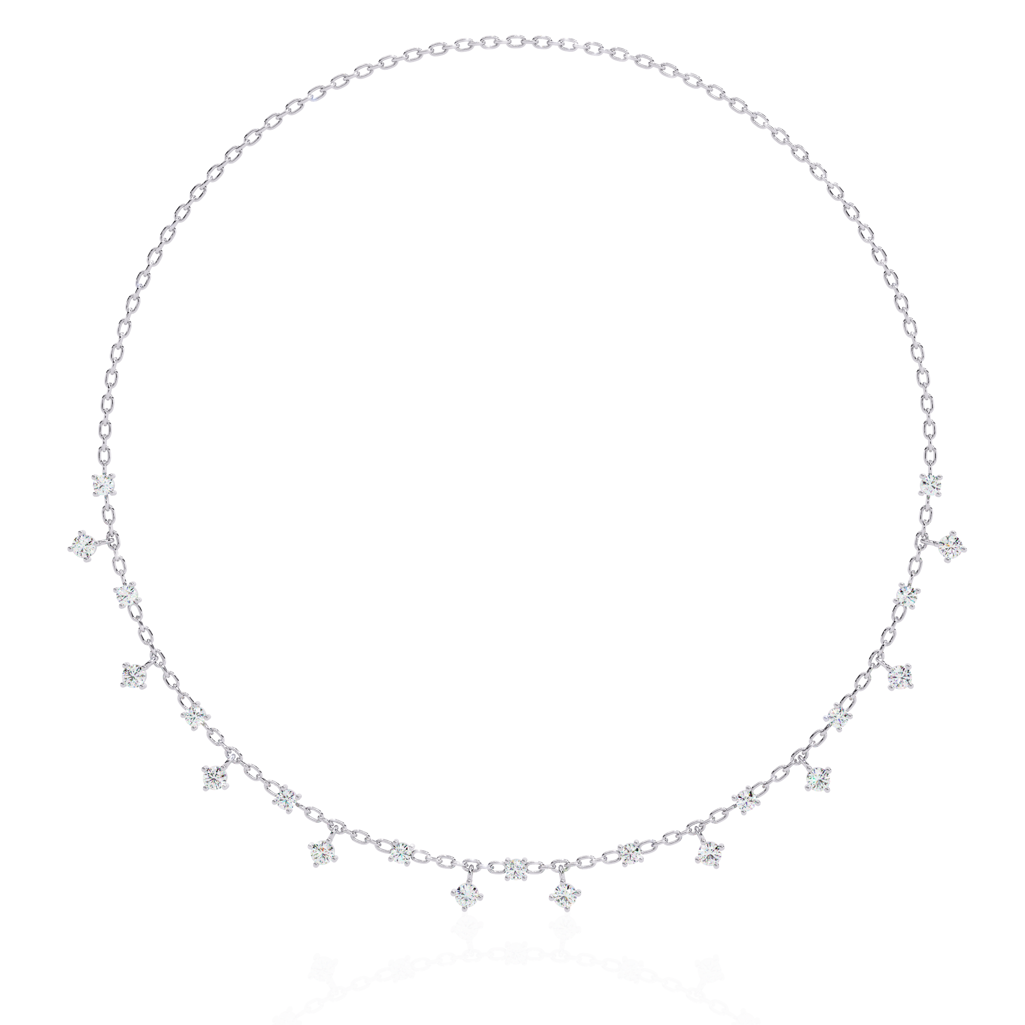 Solitairekart 0.76ct Scattered Natural Diamond Chain-HI Color, VS-SI Clarity